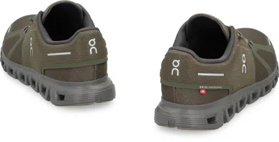 On Running Vibrant Green Sneakers With Streamlined Silhouette And Comfortable Sole In Black