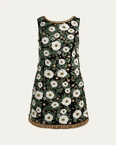 Alice And Olivia Embellished Lindsey Mini Dress In Multi