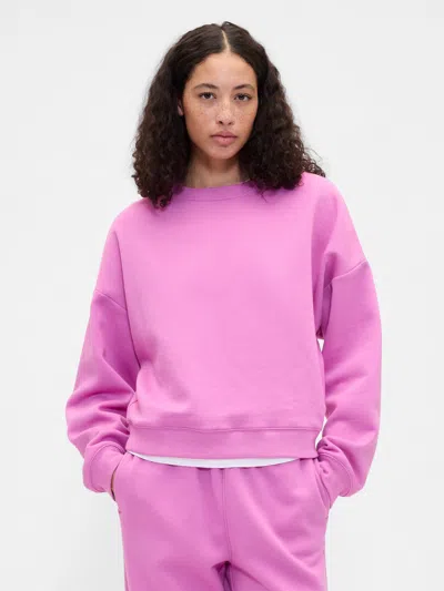 Gap Factory Relaxed Wedge Crewneck Sweatshirt In Pink