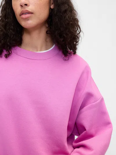 Gap Factory Relaxed Wedge Crewneck Sweatshirt In Pink