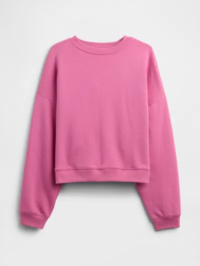 Gap Factory Relaxed Wedge Crewneck Sweatshirt In Pink