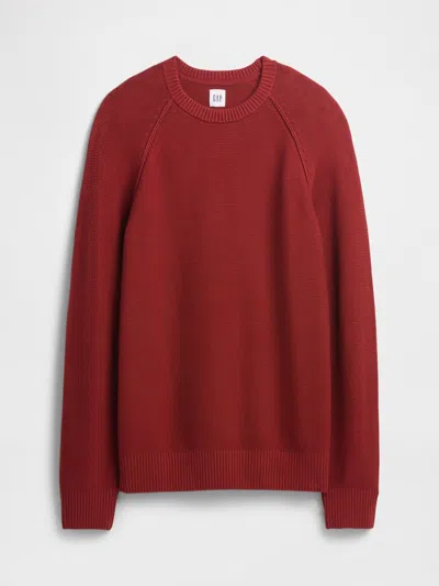 Gap Factory Garter Crewneck Sweater In Red