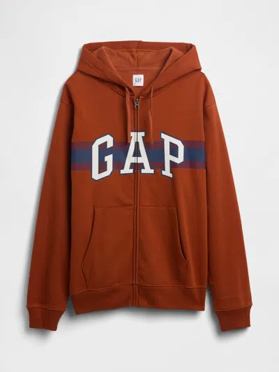 Gap Factory Relaxed Gap Logo Zip Hoodie In Orange