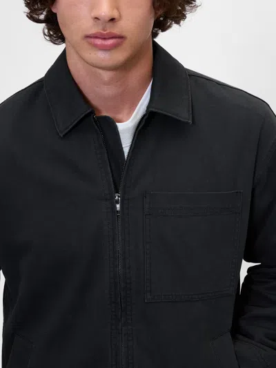 Gap Factory Relaxed Canvas Utility Jacket In Black