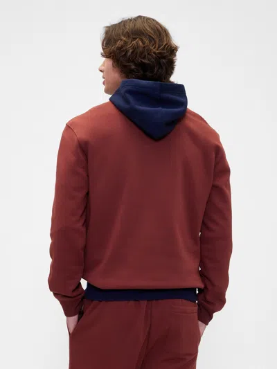Gap Factory Relaxed Gap Logo Colorblock Hoodie In Brown