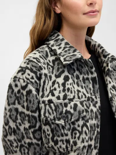 Gap Factory Relaxed Cropped Textured Icon Jacket In Multi