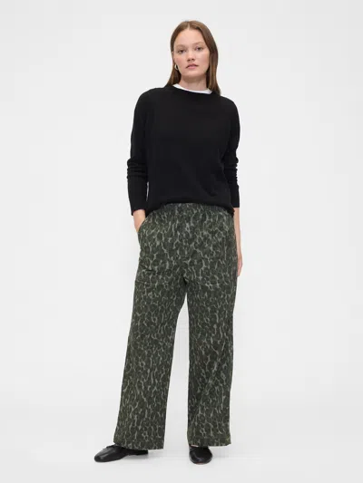 Gap Factory High Rise Print Easy Wide-leg Khakis In Multi