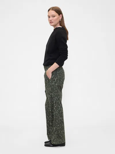 Gap Factory High Rise Print Easy Wide-leg Khakis In Multi