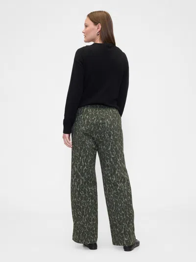 Gap Factory High Rise Print Easy Wide-leg Khakis In Multi