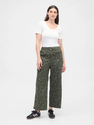 Gap Factory High Rise Print Easy Wide-leg Khakis In Multi