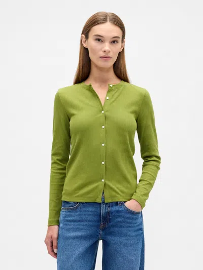 Gap Factory Ribbed Button-up Top In Multi