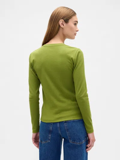 Gap Factory Ribbed Button-up Top In Multi