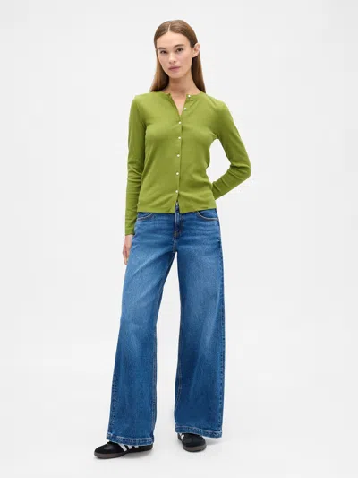 Gap Factory Ribbed Button-up Top In Multi