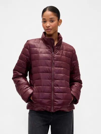 Gap Factory Coldcontrol Puffer Jacket In Burgundy