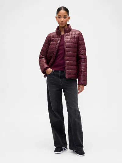 Gap Factory Coldcontrol Puffer Jacket In Burgundy