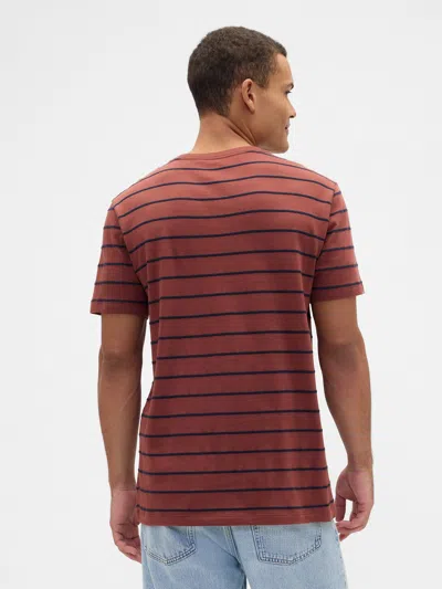 Gap Factory Everyday Soft Stripe Crewneck T-shirt In Brown