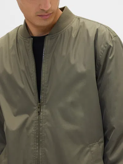 Gap Factory 100% Recycled Relaxed Ripstop Bomber Jacket In Green