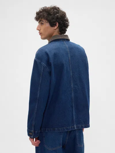 Gap Factory Relaxed Denim Barn Jacket In Blue