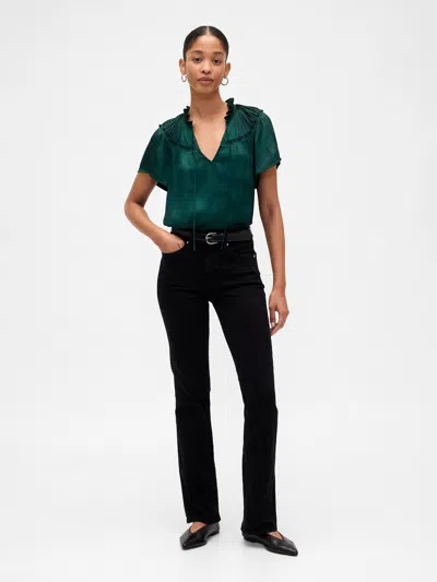 Gap Factory 100% Recycled Relaxed Splitneck Top In Green