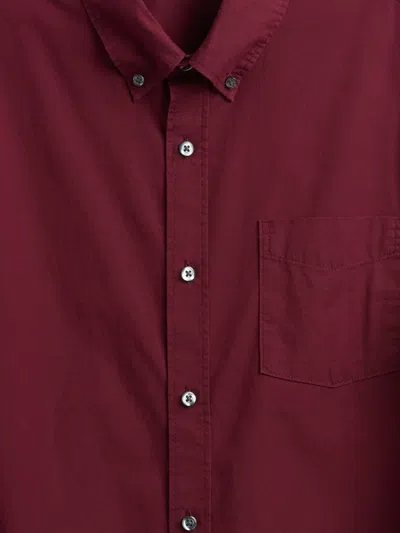 Gap Factory Stretch Poplin Shirt In Standard Fit In Red