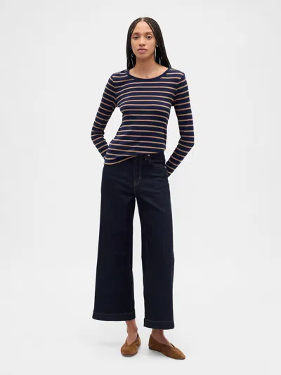 Gap Factory Modern Ribbed Stripe Crewneck T-shirt In Multi