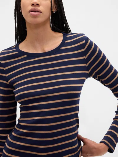 Gap Factory Modern Ribbed Stripe Crewneck T-shirt In Multi