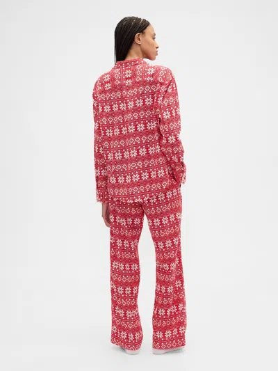 Gap Factory Flannel Pull-on Pj Pants In Red