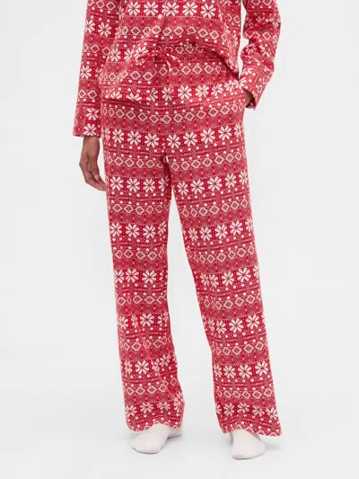 Gap Factory Flannel Pull-on Pj Pants In Red