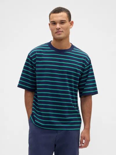 Gap Factory Vintage Soft Stripe Boxy T-shirt In Blue