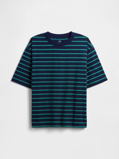 Gap Factory Vintage Soft Stripe Boxy T-shirt In Blue
