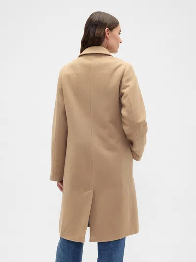 Gap Factory Relaxed Topcoat In Brown