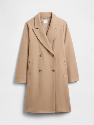 Gap Factory Relaxed Topcoat In Brown