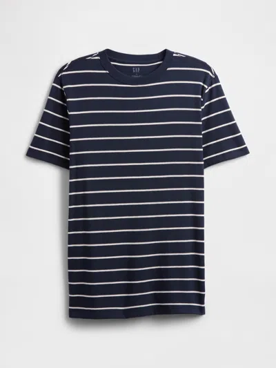 Gap Factory Everyday Soft Stripe Crewneck T-shirt In Blue