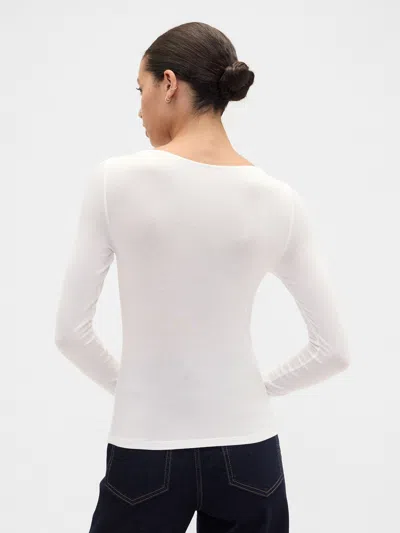 Gap Factory Twist Boatneck Top In White