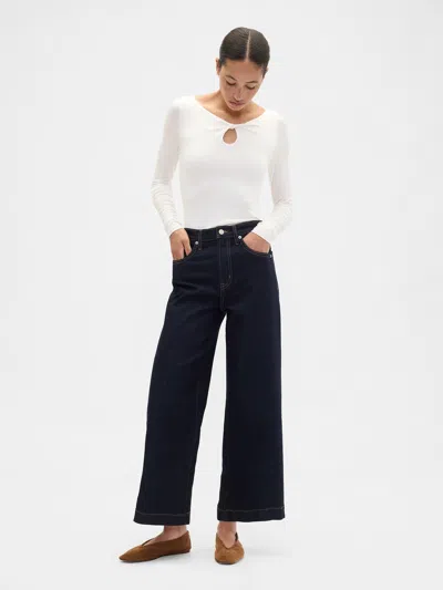 Gap Factory Twist Boatneck Top In White