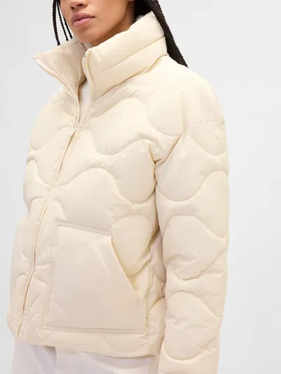 Gap Factory Relaxed Quilted Nylon Jacket In White
