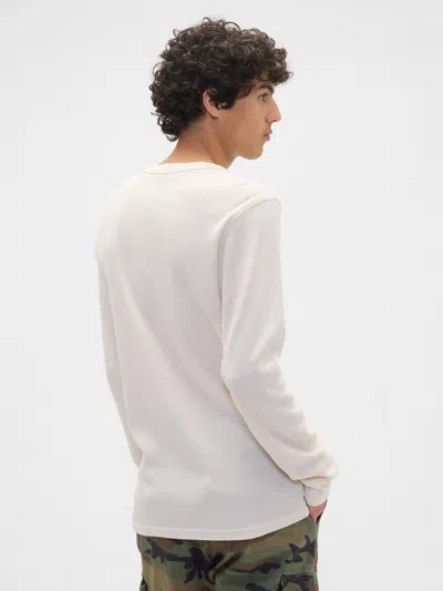 Gap Factory Waffle-knit Crewneck T-shirt In White