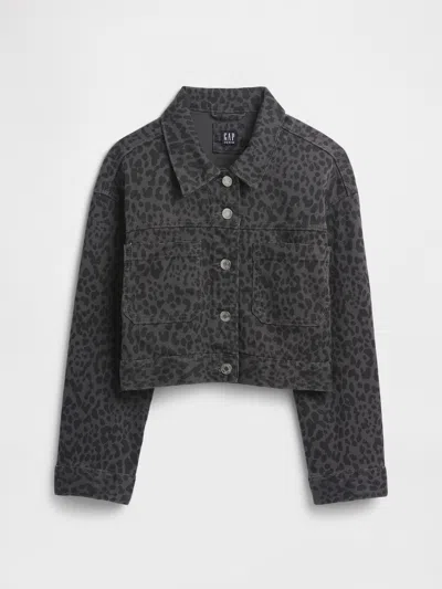 Gap Factory Kids Boxy Leopard Print Jacket In Animal Print