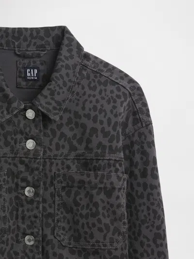 Gap Factory Kids Boxy Leopard Print Jacket In Animal Print