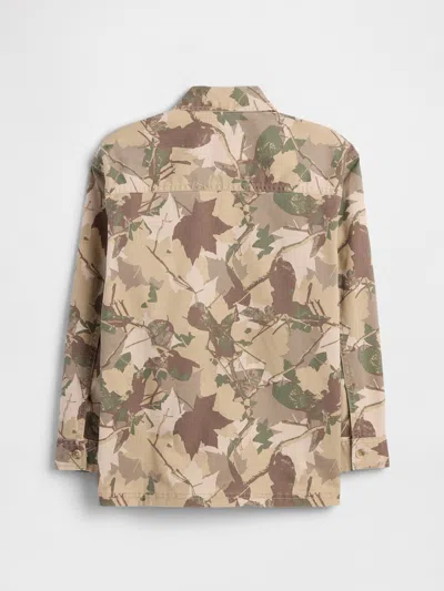Gap Factory Kids Relaxed Camo Shirt Jacket In Multi