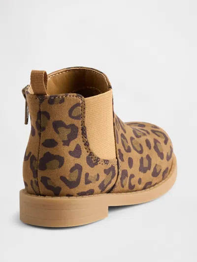 Gap Factory Babies' Toddler Leopard Chelsea Boots In Brown