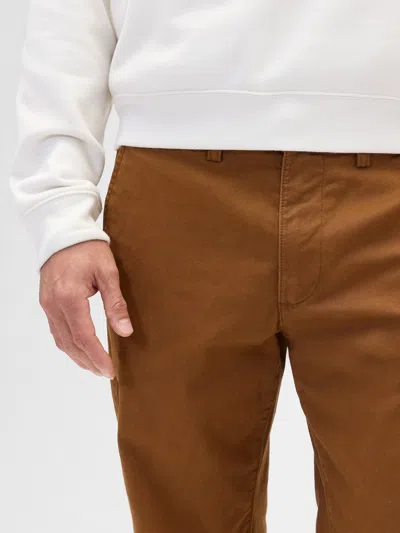 Gap Factory Gapflex Essential Khakis In Straight Fit In Brown