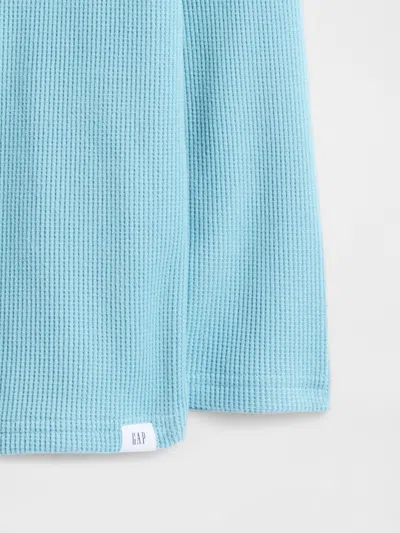Gap Factory Babygap Waffle-knit Crewneck T-shirt In Blue