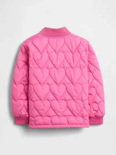 Gap Factory Babygap Coldcontrol Quilted Bomber Jacket In Pink
