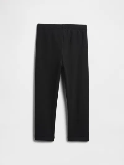 Gap Factory Babygap Pull-on Cozy-lined Leggings In Black