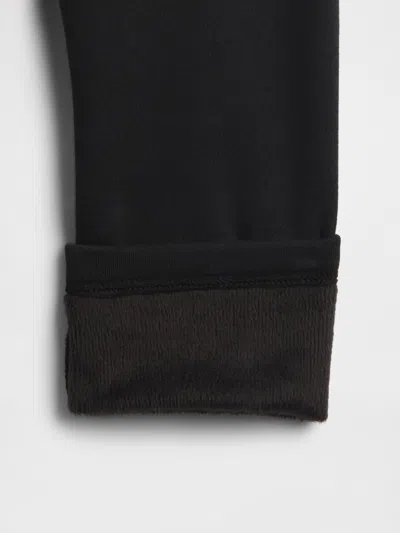 Gap Factory Babygap Pull-on Cozy-lined Leggings In Black