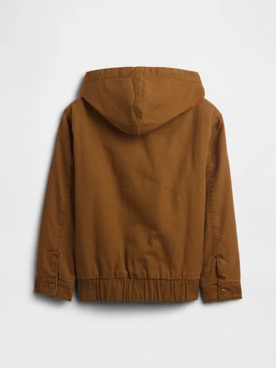 Gap Factory Kids Relaxed Canvas Utility Jacket In Brown