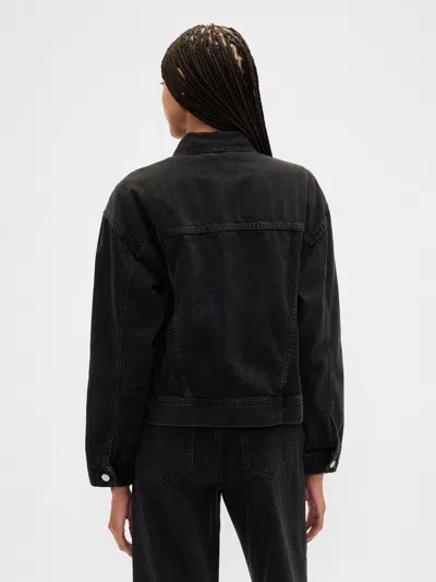 Gap Factory Relaxed Icon Denim Jacket In Black