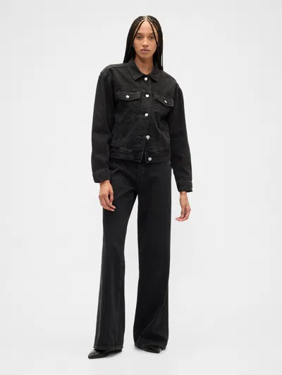 Gap Factory Relaxed Icon Denim Jacket In Black