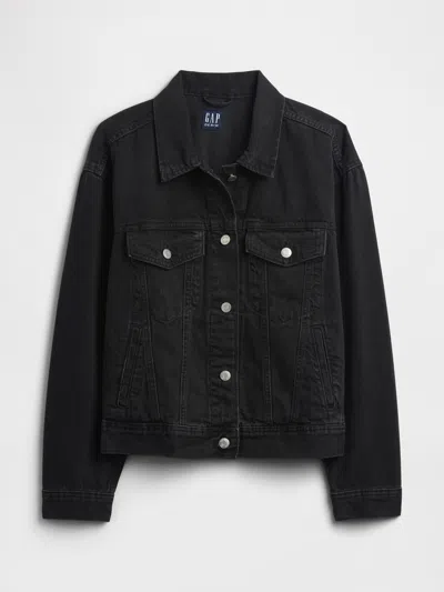 Gap Factory Relaxed Icon Denim Jacket In Black